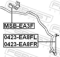 Suspension, stabilisateur FEBEST MSB-EA3F