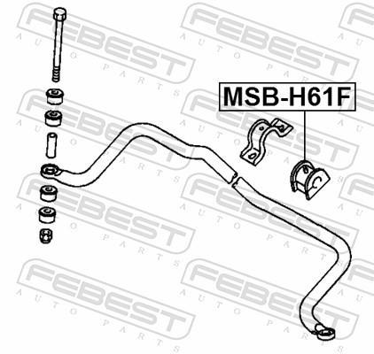 Suspension, stabilisateur FEBEST ref. MSB-H61W