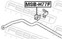 Suspension, stabilisateur FEBEST ref. MSB-H77F