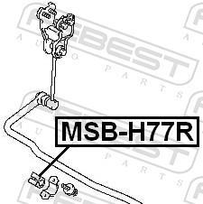 Rolamento de barra estabilizadora FEBEST ref. MSB-H77R