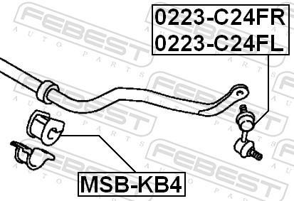 Suspension, stabilisateur FEBEST MSB-KB4