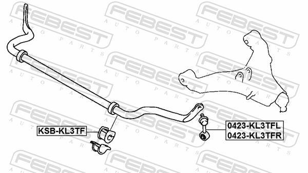 Suspension, stabilisateur FEBEST ref. MSB-KL3TF