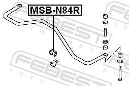 Rolamento de barra estabilizadora FEBEST ref. MSB-N84R