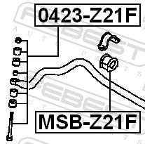 Rolamento de barra estabilizadora FEBEST ref. MSB-Z21F