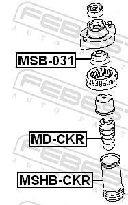Soufflet d'amortisseur FEBEST ref. MSHB-CKR