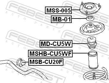 Soufflet d'amortisseur FEBEST ref. MSHB-CU5WF