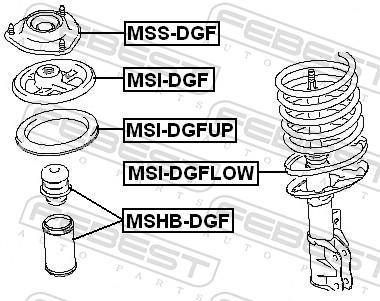 Soufflet d'amortisseur FEBEST ref. MSHB-DGF