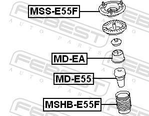 Fuelle de amortiguador FEBEST ref. MSHB-E55F