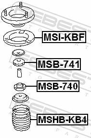 Soufflet d'amortisseur FEBEST ref. MSHB-KB4