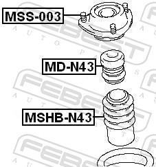 Soufflet d'amortisseur FEBEST ref. MSHB-N43