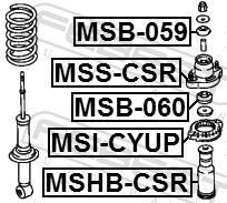 Patin de ressort (Support ressort) FEBEST ref. MSI-CYUP