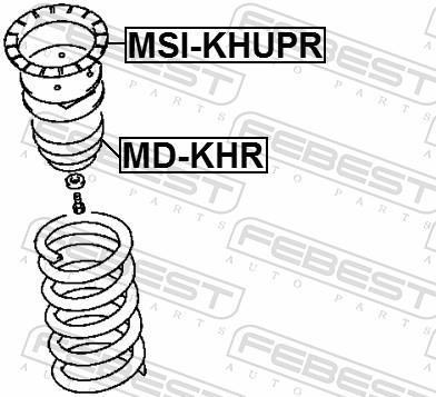 Suporte da mola FEBEST MSI-KHUPR