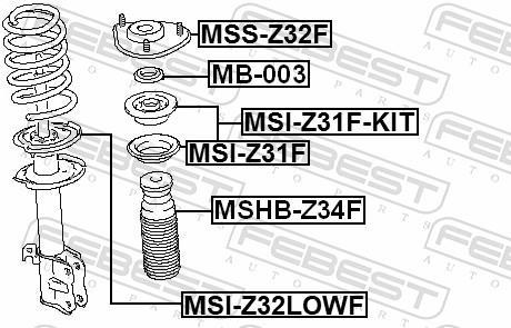 Caja de muelle FEBEST ref. MSI-Z31F-KIT