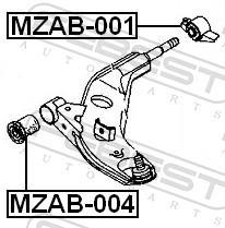 Silent bloc de suspension FEBEST ref. MZAB-001
