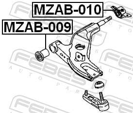 Silentblock de Suspensión FEBEST MZAB-010