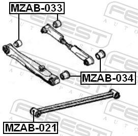 Silentblock de Suspensión FEBEST MZAB-021