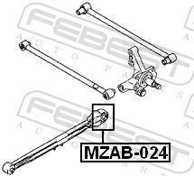 Suspensão, braço oscilante FEBEST ref. MZAB-024