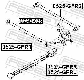 Silent bloc de suspension FEBEST ref. MZAB-025