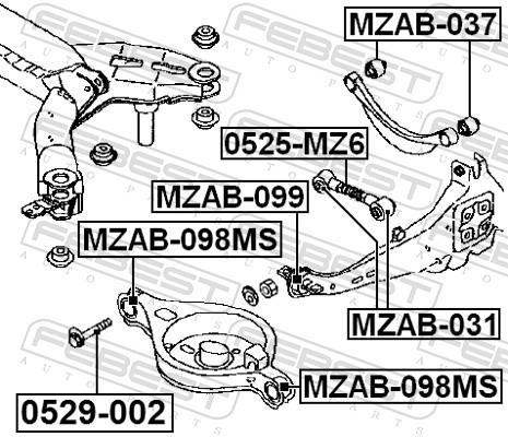Silent bloc de suspension FEBEST ref. MZAB-037
