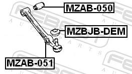 Silentblock de Suspensión FEBEST MZAB-050
