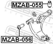 Silent bloc de suspension FEBEST MZAB-055