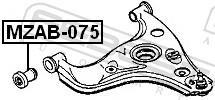 Silent bloc de suspension FEBEST MZAB-075