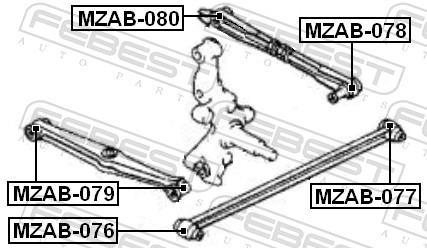 Silentblock de Suspensión FEBEST MZAB-078