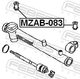 Suspension, crémaillère de direction FEBEST ref. MZAB-083