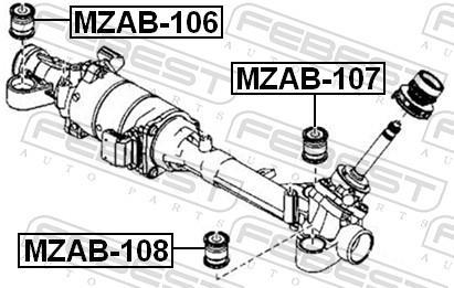 Suspension, crémaillère de direction FEBEST ref. MZAB-108