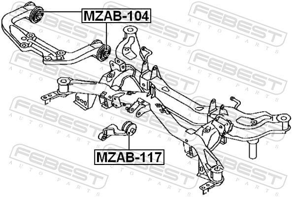 Cojinetes, diferencial FEBEST ref. MZAB-117