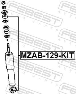 Douille, amortisseur FEBEST ref. MZAB-129-KIT