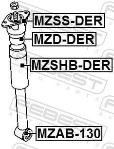 Cojinete columna de suspensión FEBEST ref. MZAB-130