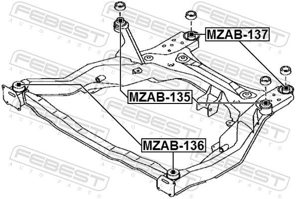 Bucha de eixo FEBEST MZAB-137