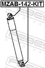 Douille, amortisseur FEBEST ref. MZAB-142-KIT