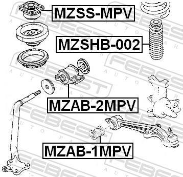 Silent bloc de suspension FEBEST ref. MZAB-1MPV