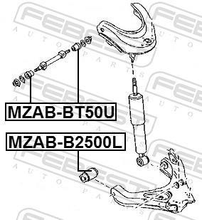 Silentblock de Suspensión FEBEST ref. MZAB-BT50U