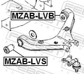 Silent bloc de suspension FEBEST ref. MZAB-LVS