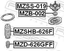 Rolamento copo de suspensão FEBEST ref. MZB-002