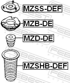 Rolamento copo de suspensão FEBEST ref. MZB-DE