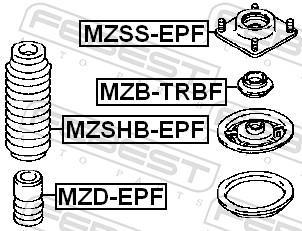 Rolamento copo de suspensão FEBEST ref. MZB-TRBF