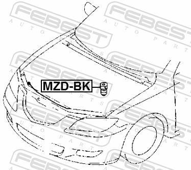 Amortiguador, capó del motor FEBEST ref. MZD-BK