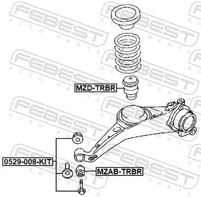 Almohadilla de tope, suspensión FEBEST ref. MZD-TRBR