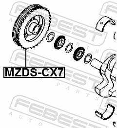 Poulie damper (Poulie de vilebrequin) FEBEST ref. MZDS-CX7
