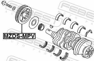 Poulie damper (Poulie de vilebrequin) FEBEST ref. MZDS-MPV