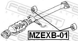 Kit de montagem, linha de escape FEBEST ref. MZEXB-01