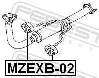 Kit de montagem, linha de escape FEBEST ref. MZEXB-02
