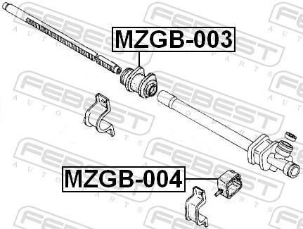 Suspension, crémaillère de direction FEBEST ref. MZGB-004