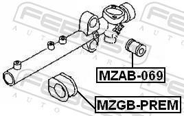 Suspension, crémaillère de direction FEBEST ref. MZGB-PREM