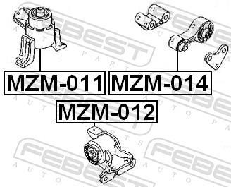 Support moteur (Silent bloc moteur) FEBEST MZM-012