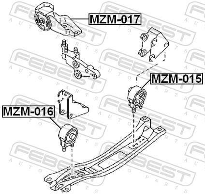 Suporte do motor FEBEST ref. MZM-015